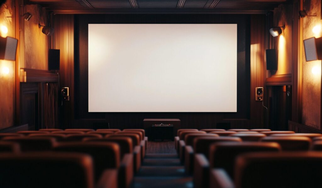 Cinema,With,White,Blank,Screen,For,Mockup